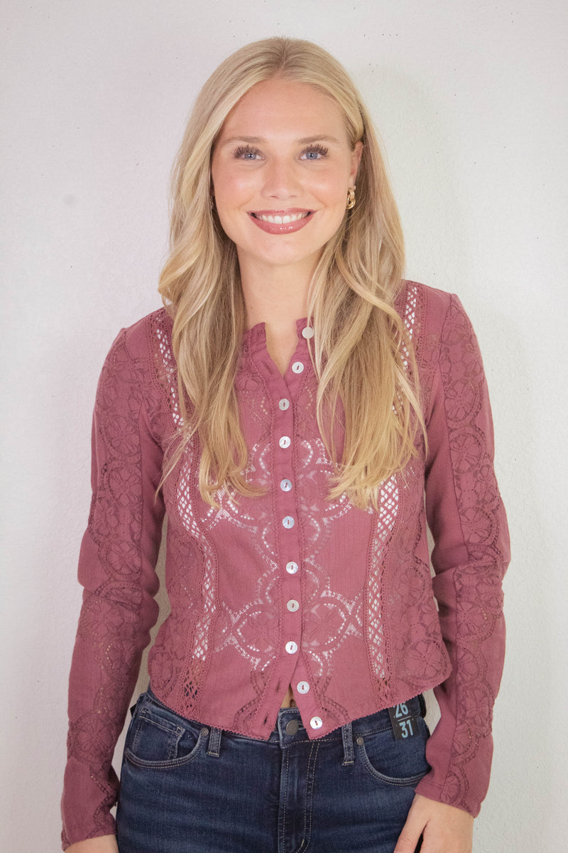 Jae Knit Top, Crushed Berry | Free People