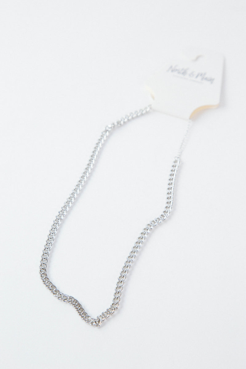 Darci Cuban Chain Necklace, Silver