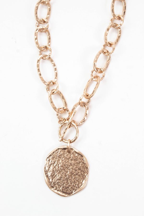 Reyna Coin Charm Chain Necklace, Gold