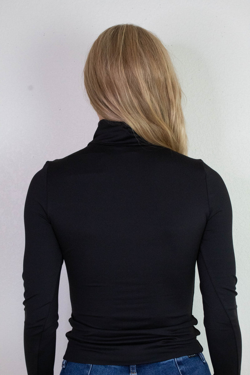 Teresa Turtle Neck Top, Black | RD Style