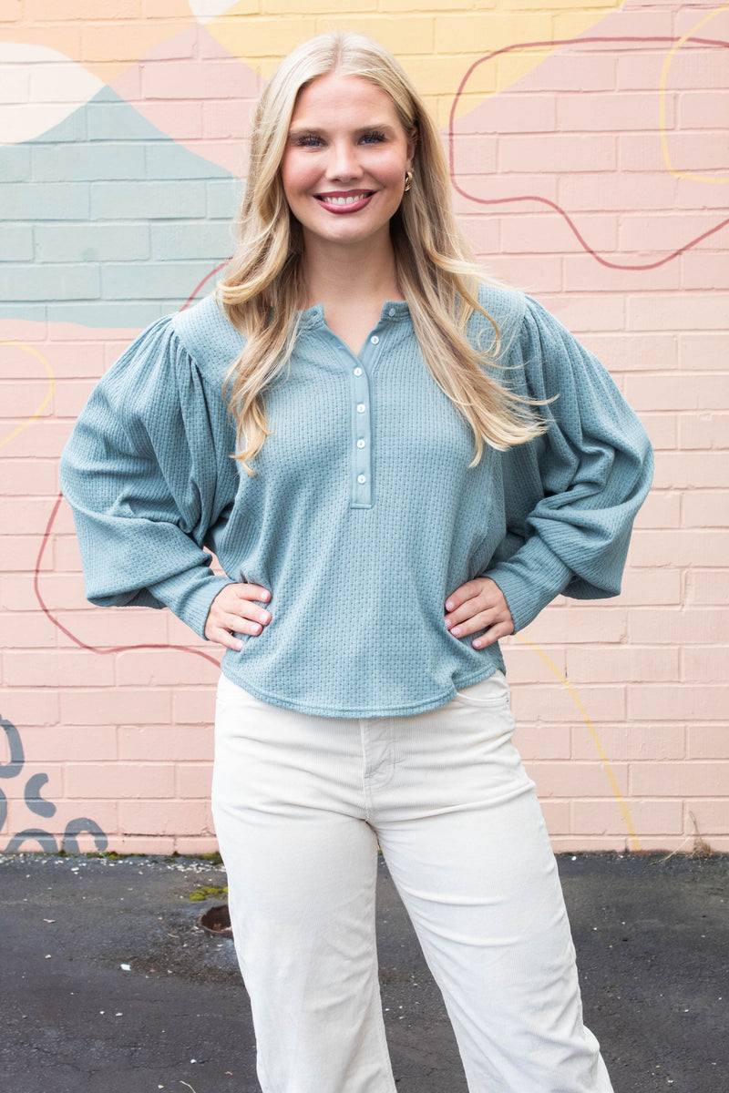 Quinn Knit Top, Jade Ash | Free People