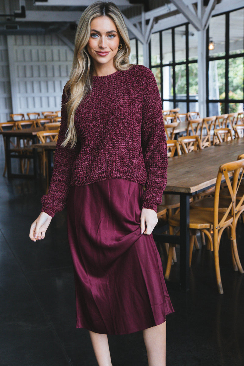Under the Stars Chenille Sweater, Sugar Plum | Sanctuary