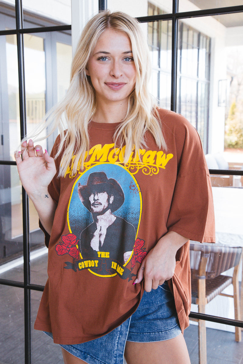 Tim McGraw The Cowboy in Me Tee, Sable | Daydreamer