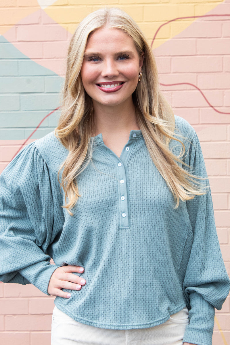 Quinn Knit Top, Jade Ash | Free People