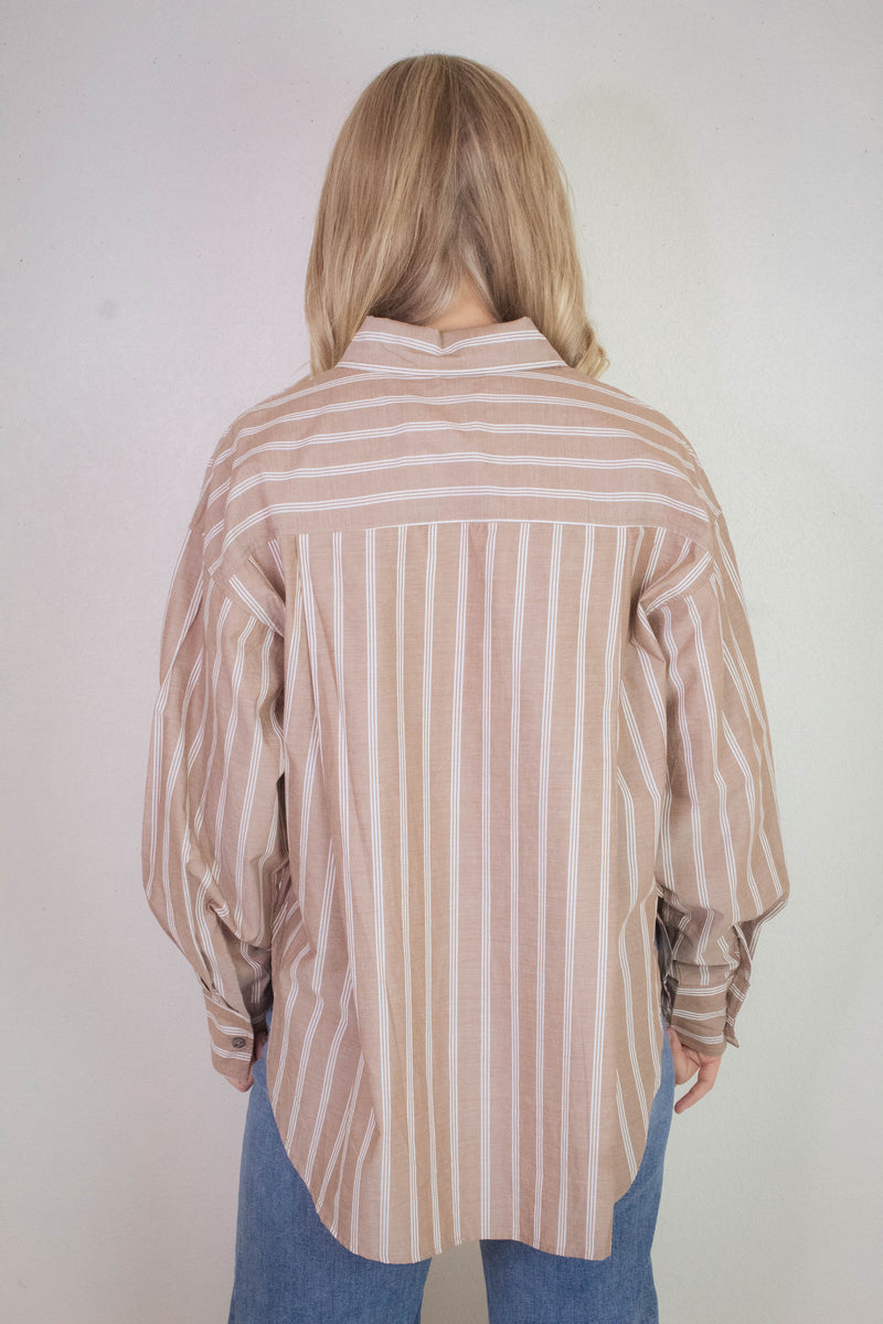 Cordelia Striped Shirt, Brown