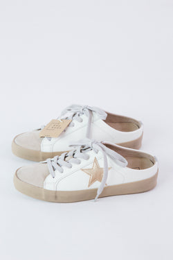 Polka Open Back Star Sneaker, Golden | ShuShop