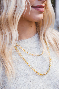 Nova Layered Chain Necklace, Gold