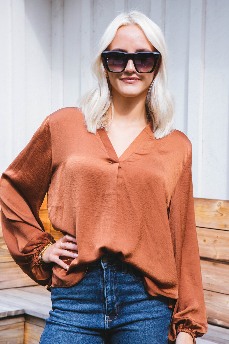 Wrennlyn Woven Blouse, Camel
