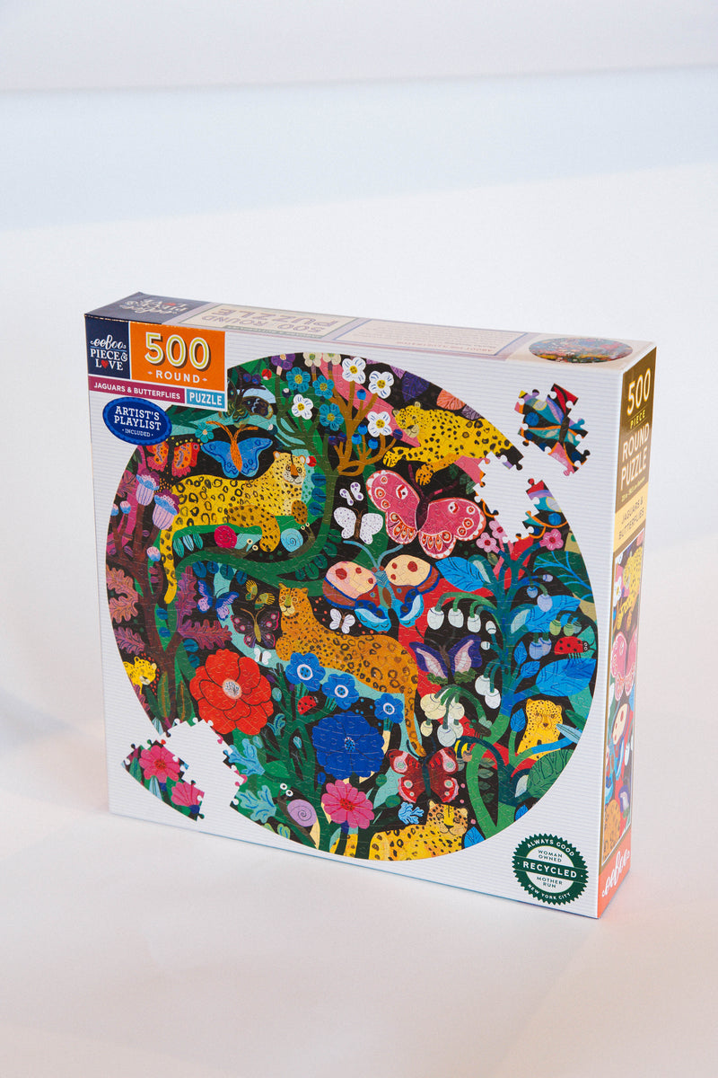 Jaguars & Butterflies 500 Piece Puzzle