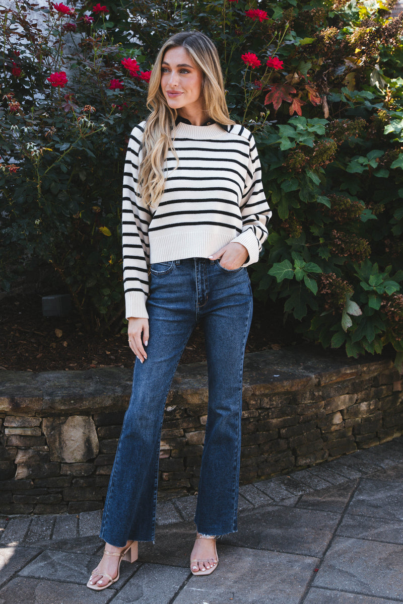 Liana Vintage Skinny Flare, Dark Denim