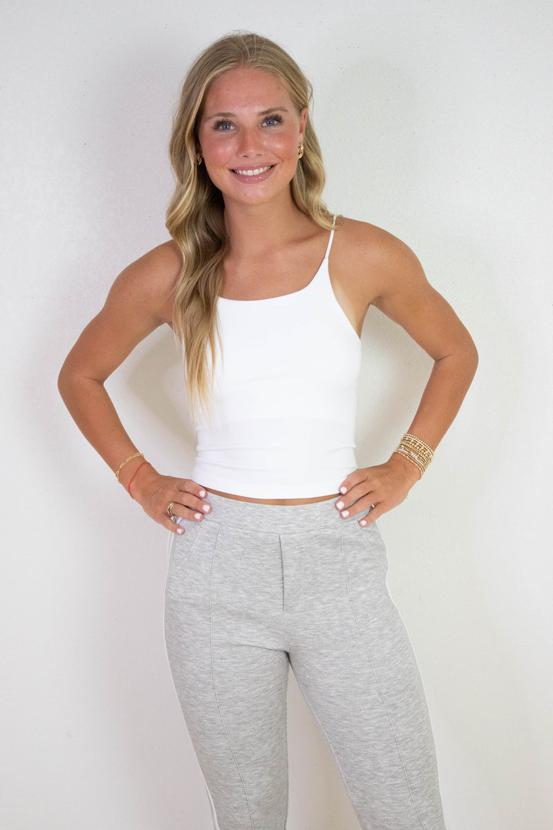Samara Side Stripe Leggings, Light Grey