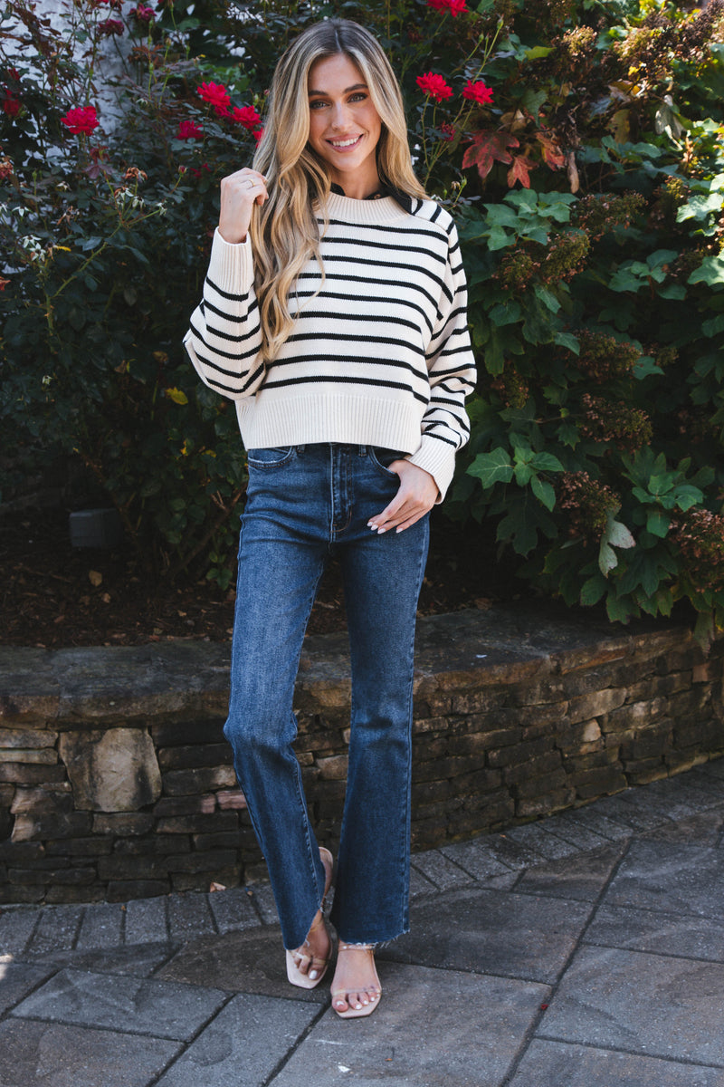 Liana Vintage Skinny Flare, Dark Denim