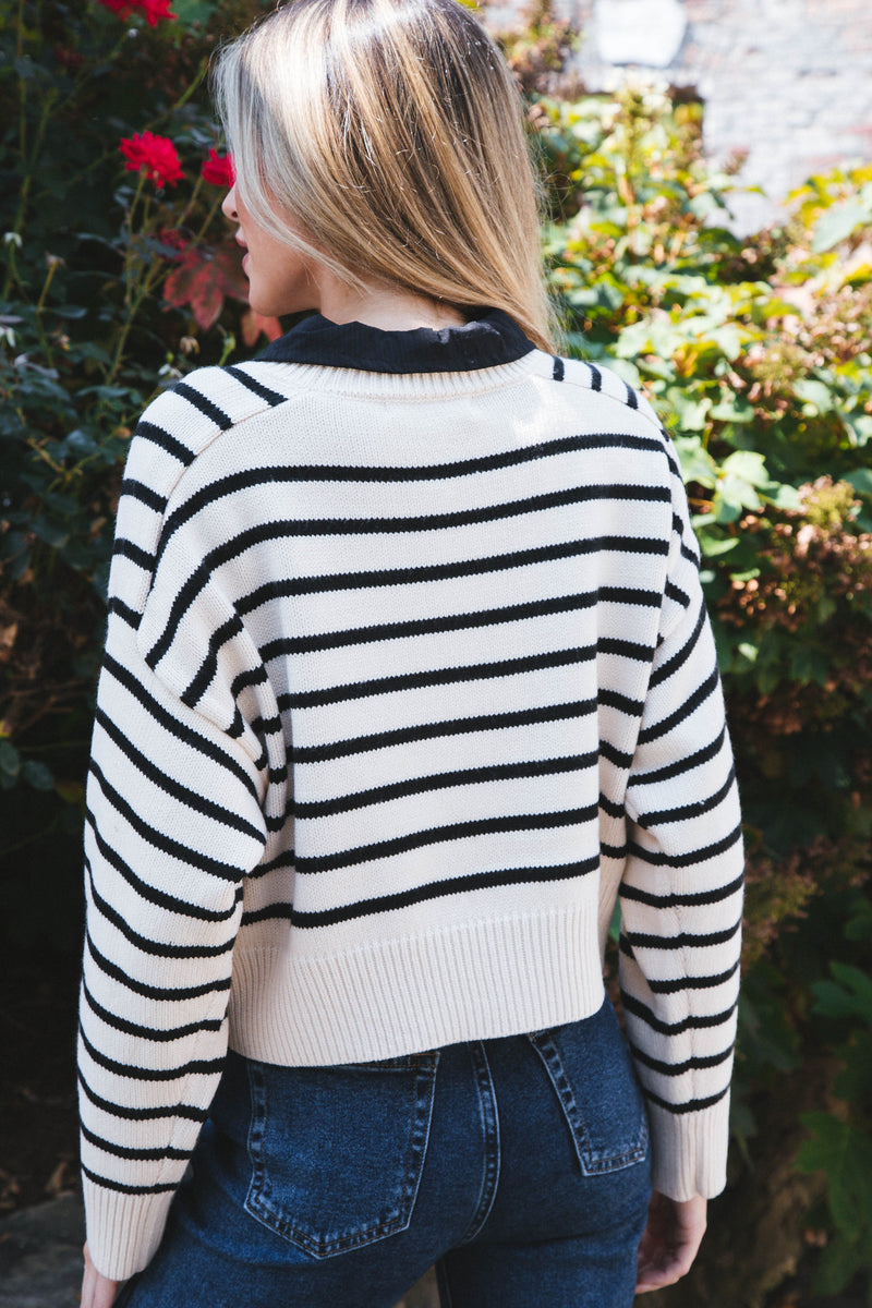 Heart And Soul Knit Sweater, Nat Black