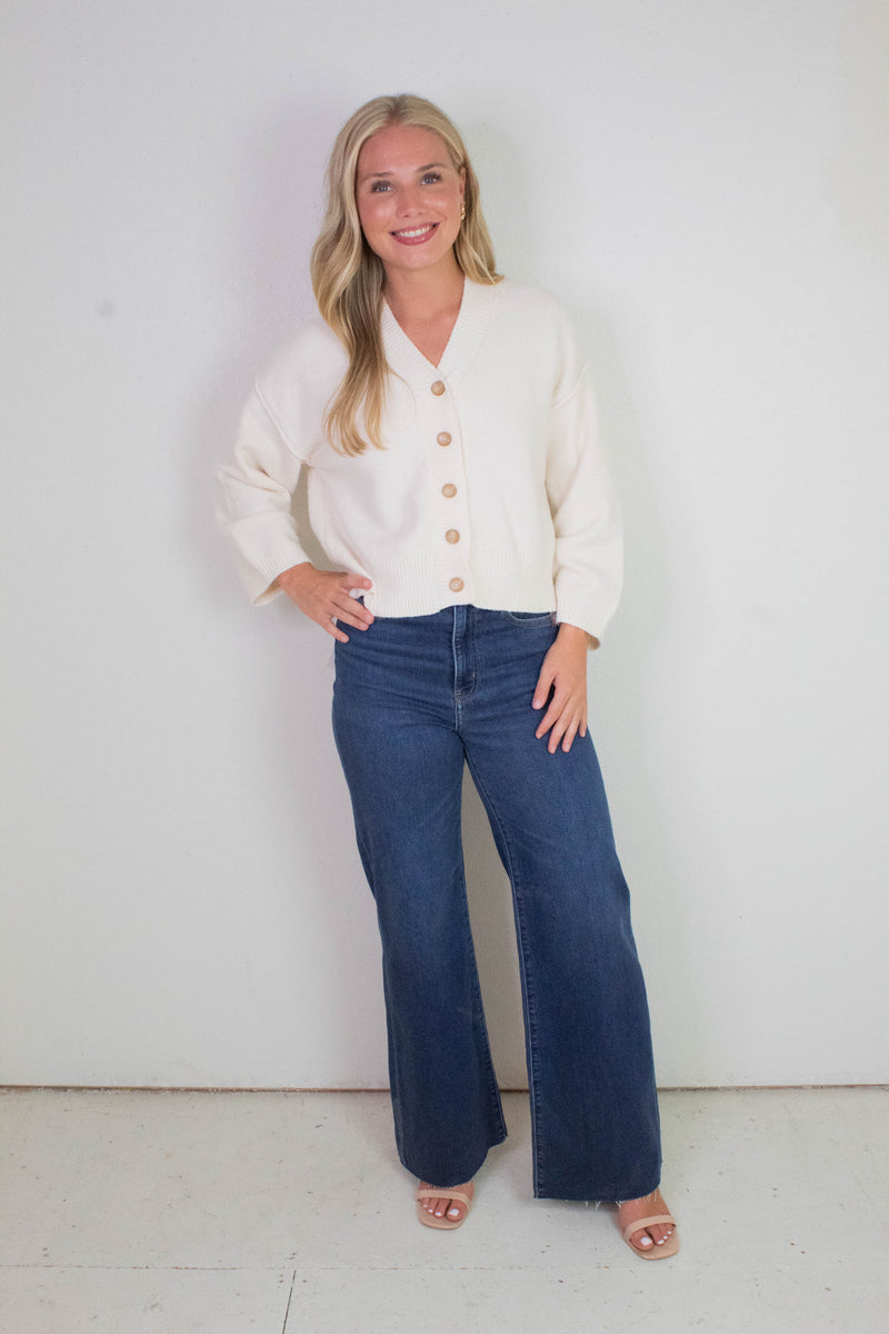 Cool of the Night Cardi, Ivory | Free People