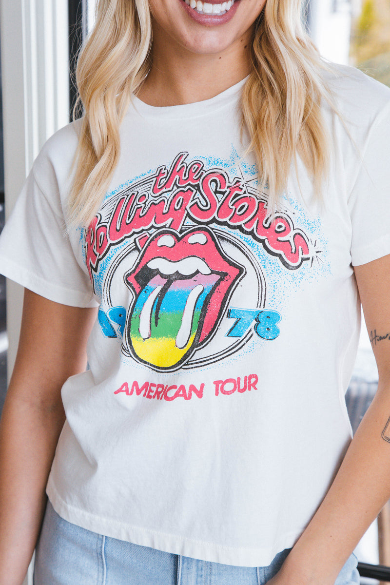 Rolling Stones 1978 Solo Tee, Vintage White | Daydreamer