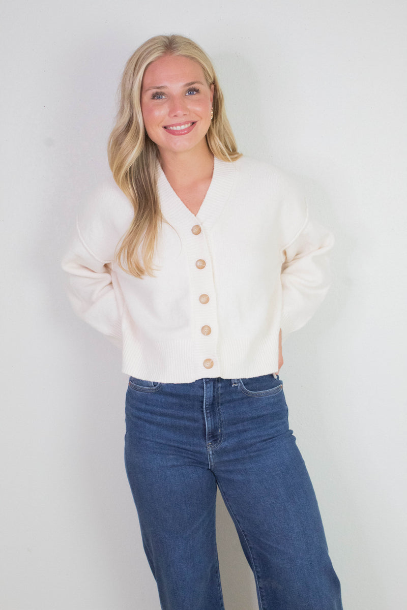 Cool of the Night Cardi, Ivory | Free People