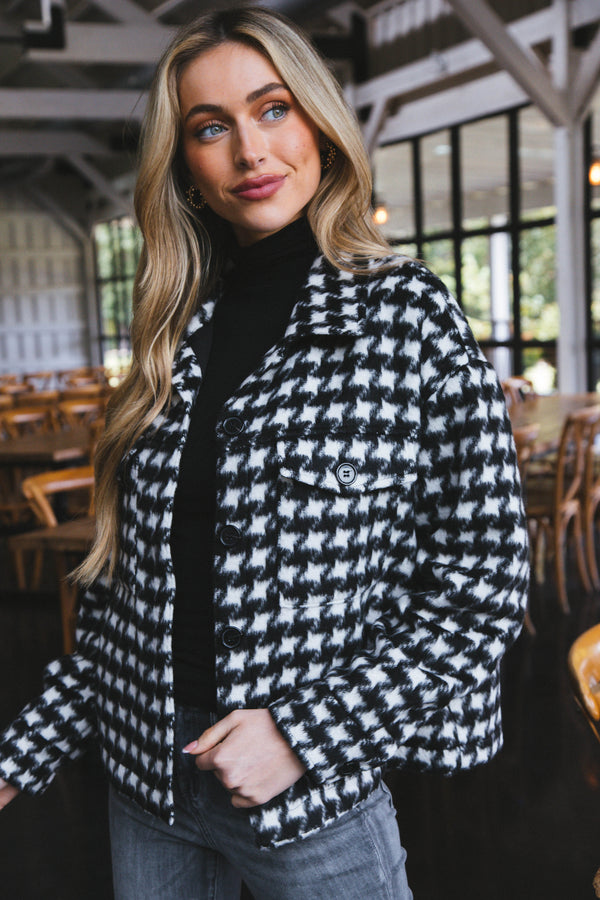 The Shacket, Brushed Houndstooth | Sanctuary