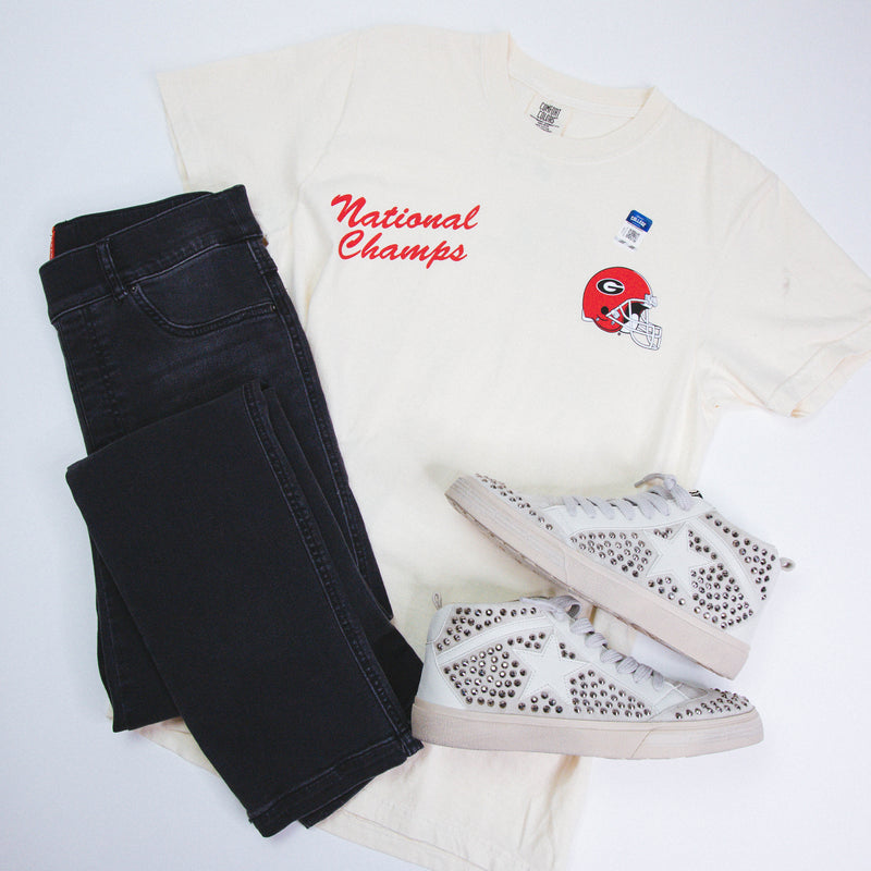 Georgia National Champs Tee, Off White | Charlie Southern