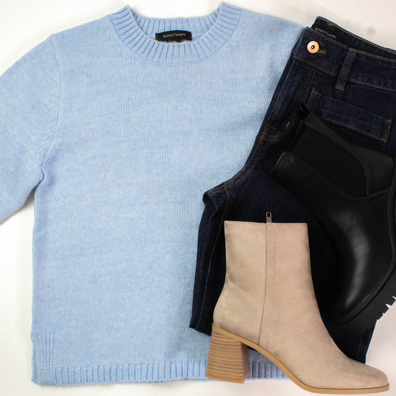 Perfect Sweater Tee, Blue Powder | Sanctuary