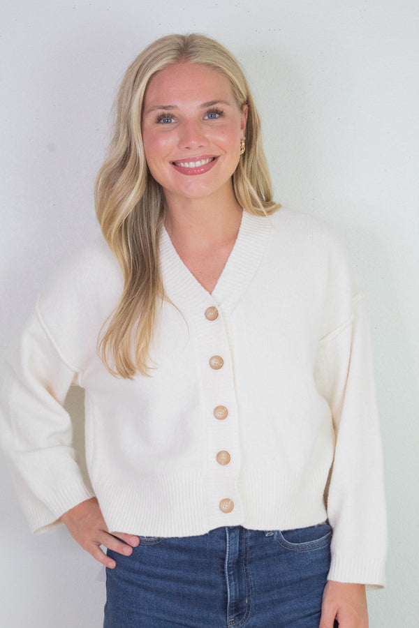 Cool of the Night Cardi, Ivory | Free People