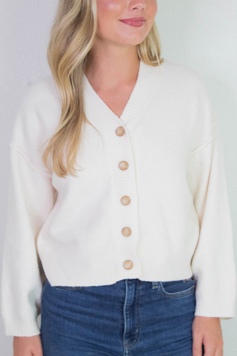 Cool of the Night Cardi, Ivory | Free People