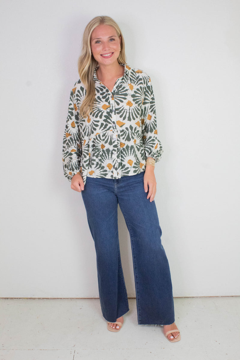 Far Out High Rise Wide Leg Jeans, Waterfall | Daze