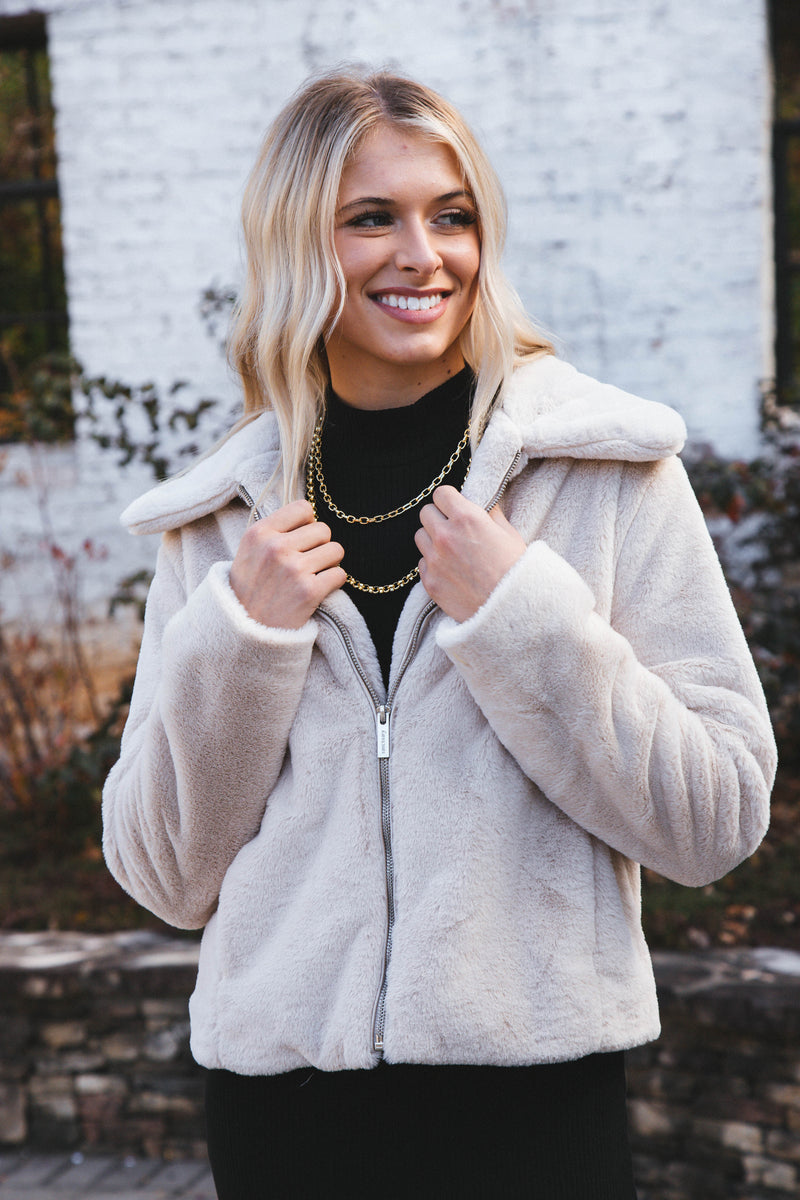 Going Out Fur Coat, Champagne | Sanctuary