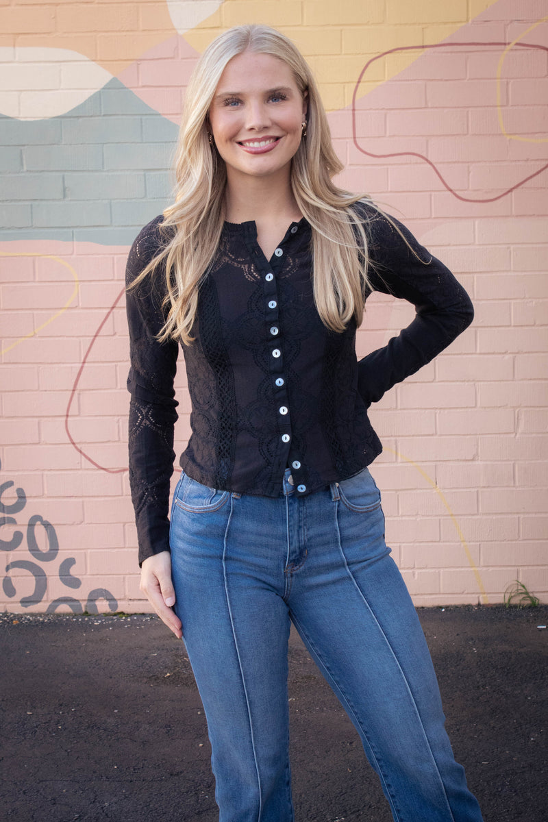 Jae Knit Top, Black | Free People