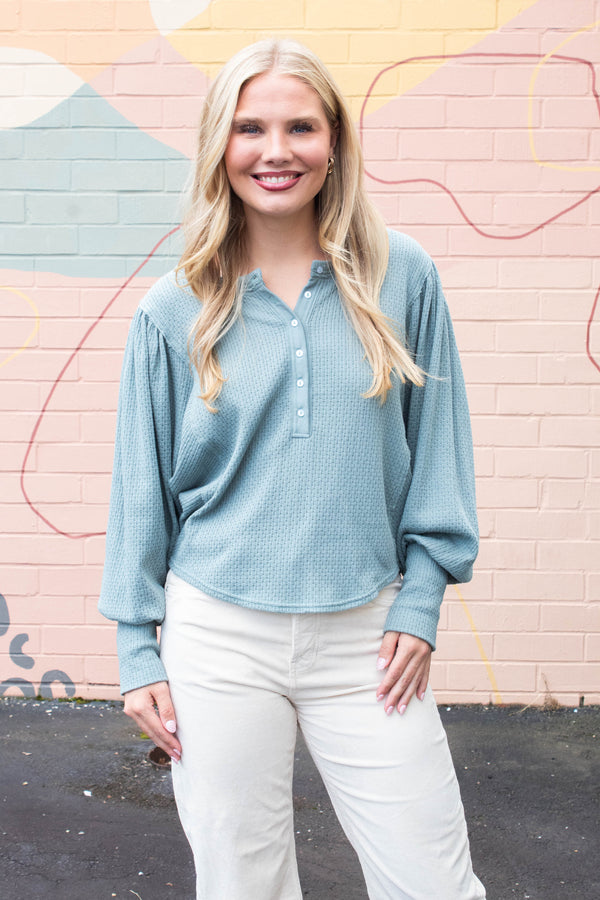 Quinn Knit Top, Jade Ash | Free People