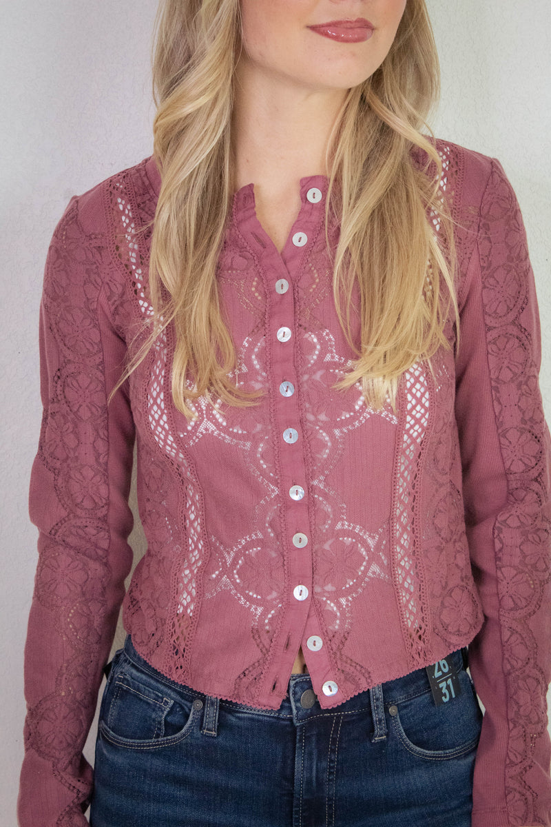 Jae Knit Top, Crushed Berry | Free People