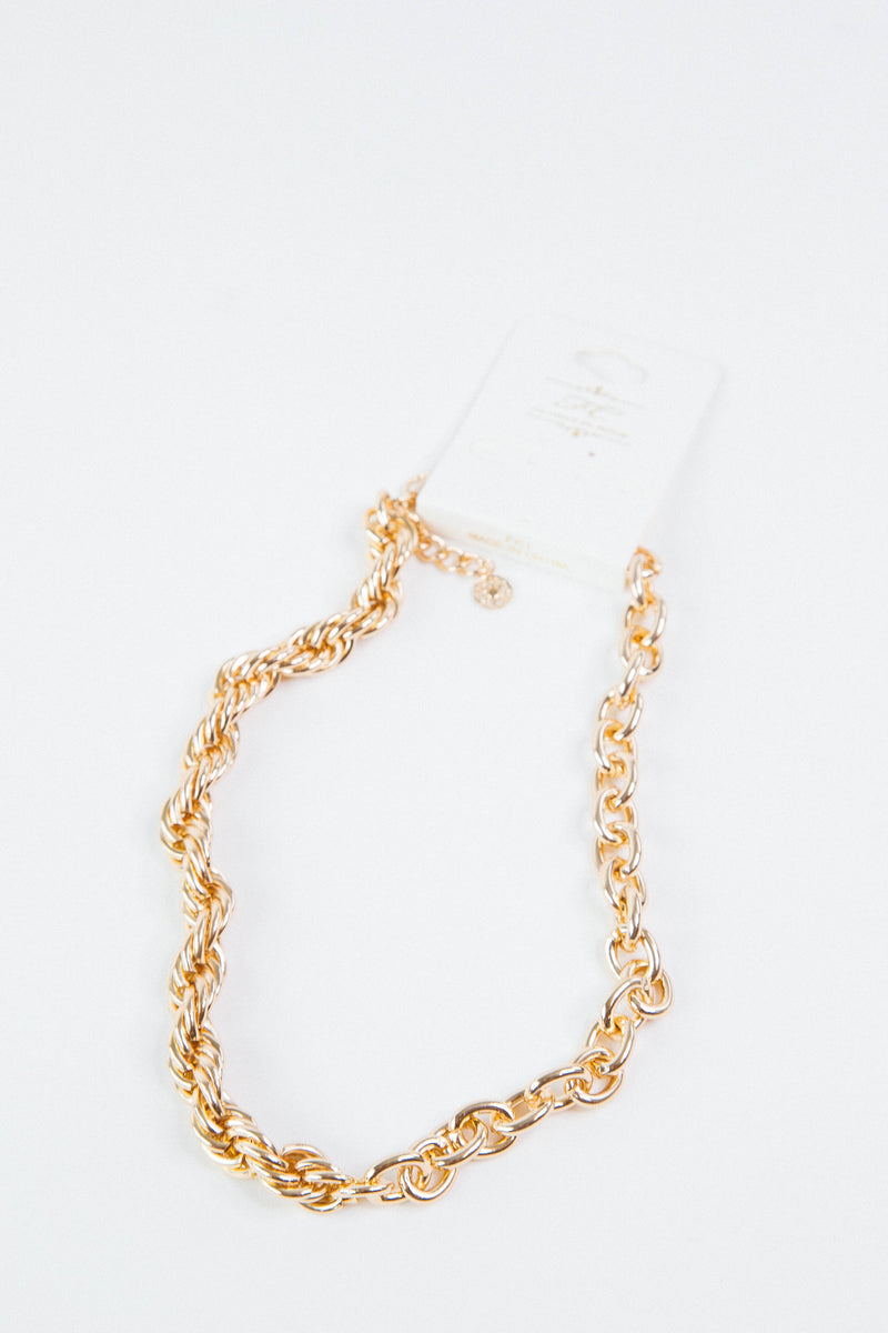 Malia Mixed Chain Necklace, Gold