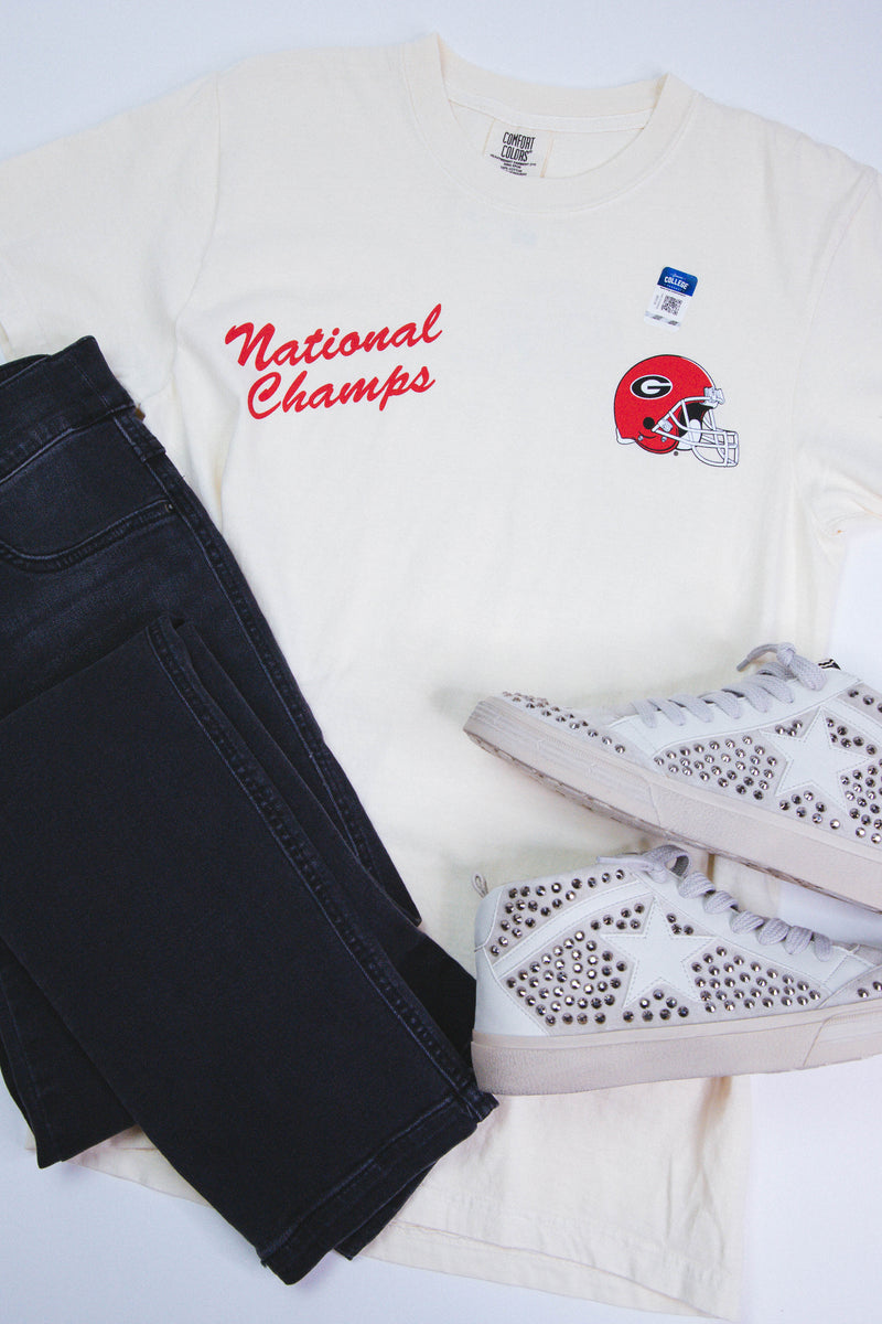 Georgia National Champs Tee, Off White | Charlie Southern