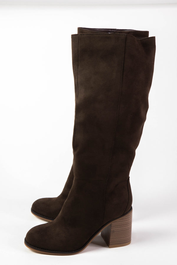 Sabrena Tall Dress Boot, Chocolate