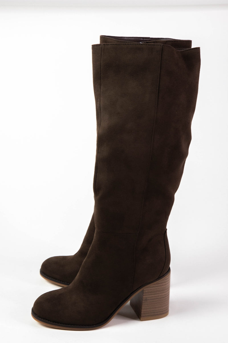 Sabrena Tall Dress Boot, Chocolate
