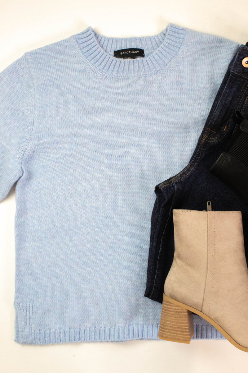 Perfect Sweater Tee, Blue Powder | Sanctuary