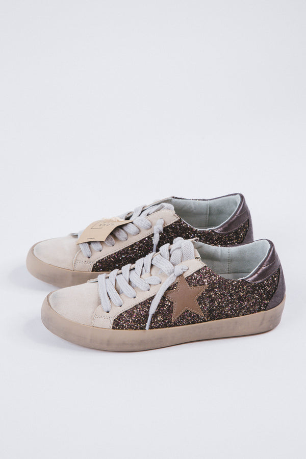 Paula Lace Up Star Sneaker, Multi Sparkle | SHUSHOP