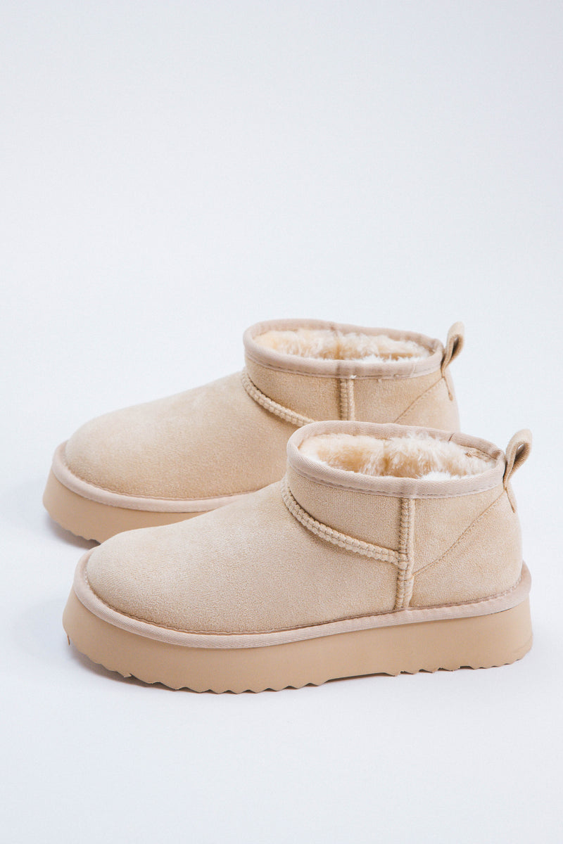 Breckenridge Platform Lined Bootie, Natural | Beach by Matisse
