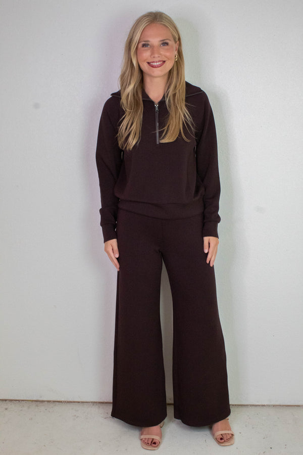 Airessentials Wide Leg Pant, Truffle Brown | SPANX