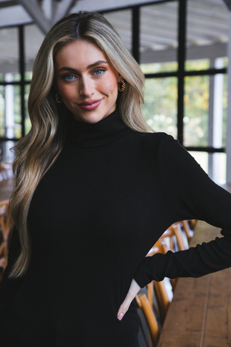 Essential Turtleneck Top, Black | Sanctuary