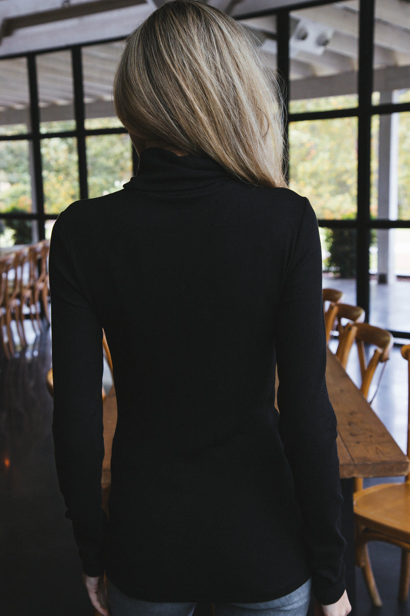 Essential Turtleneck Top, Black | Sanctuary