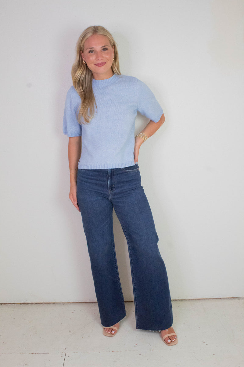 Perfect Sweater Tee, Blue Powder | Sanctuary