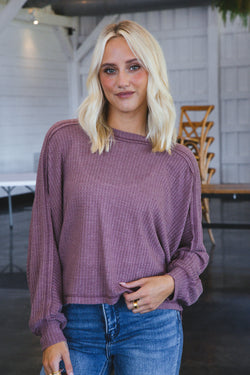 Brooks Batwing Top, Berry