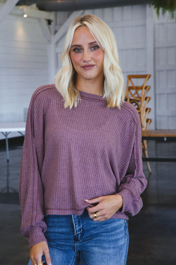 Brooks Batwing Top, Berry