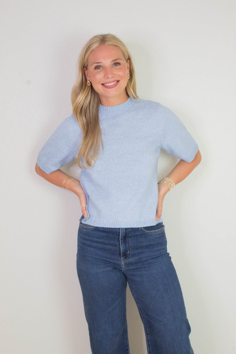 Perfect Sweater Tee, Blue Powder | Sanctuary