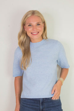 Perfect Sweater Tee, Blue Powder | Sanctuary