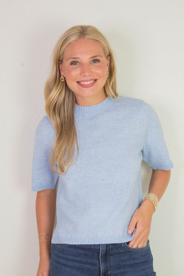 Perfect Sweater Tee, Blue Powder | Sanctuary