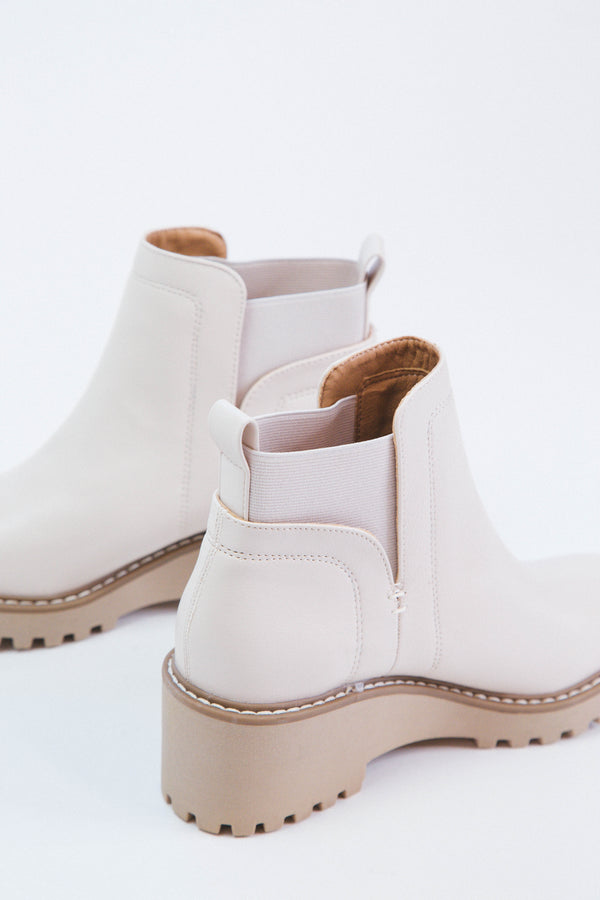 Rielle Lug Wedge Bootie, Ivory | DV by Dolce Vita