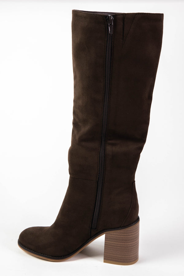 Sabrena Tall Dress Boot, Chocolate