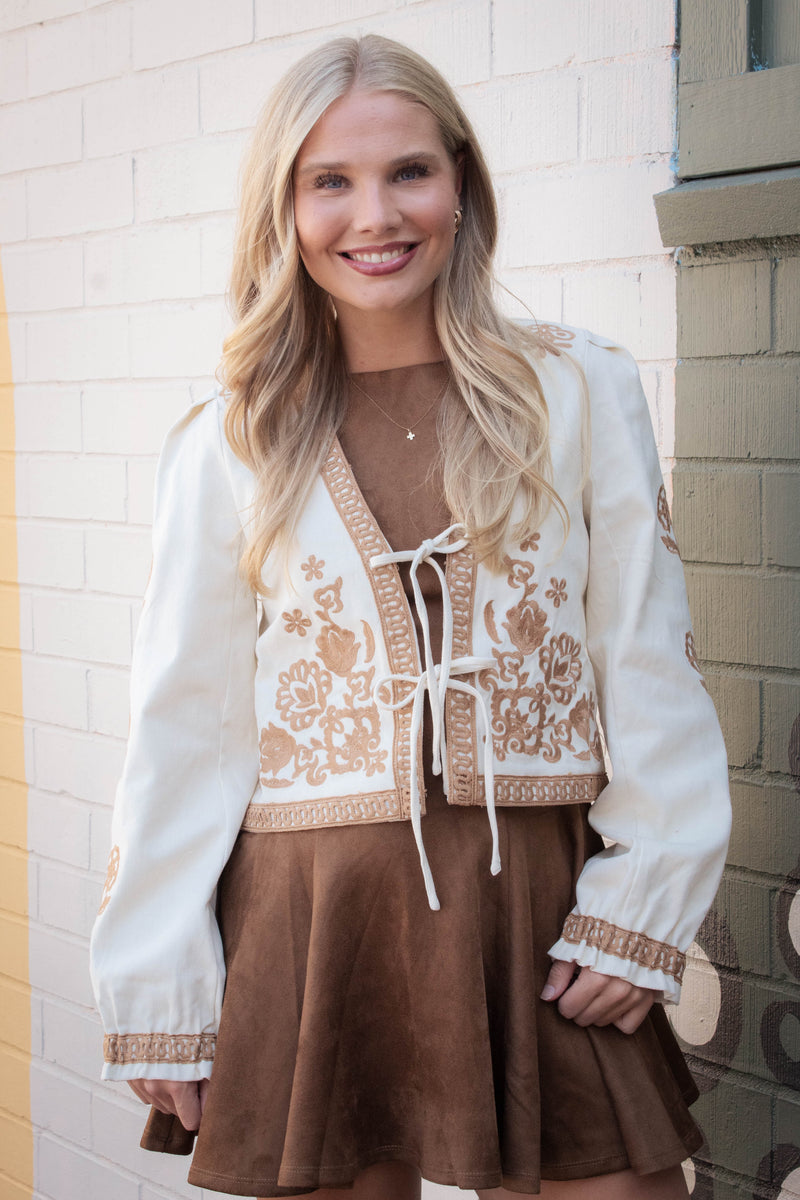 Indi Faux Suede Flare Dress, Camel Brown
