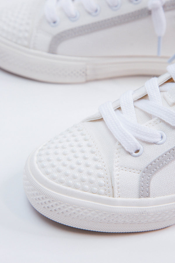 Alive Classic Low Top Star Sneaker, White Pearls | Vintage Havana